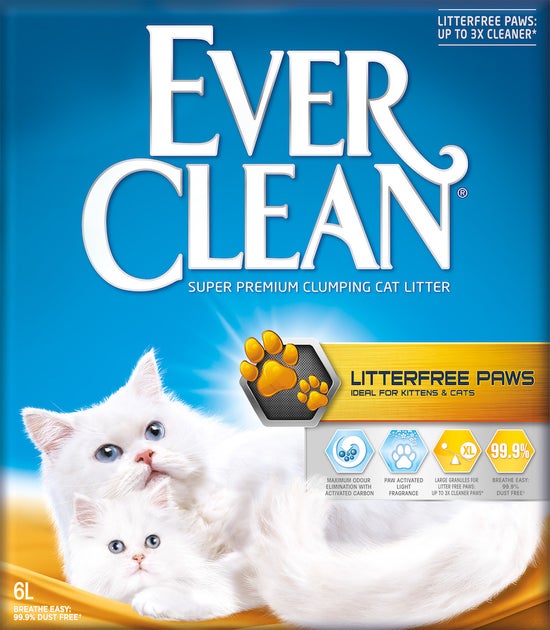 Ever Clean Super Premium Clumping Cat Litter Less Trail Product Image with Litter tray