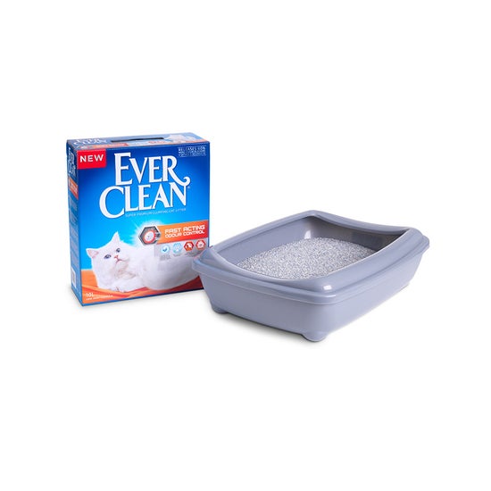 Ever Clean Super Premium Clumping Cat Litter Fast Acting Odour Control Product Image with Litter tray