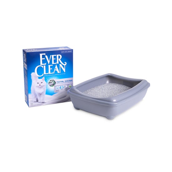 Ever Clean Super Premium Clumping Cat Litter Total Cover New Hygiene Product Image with the litter tray