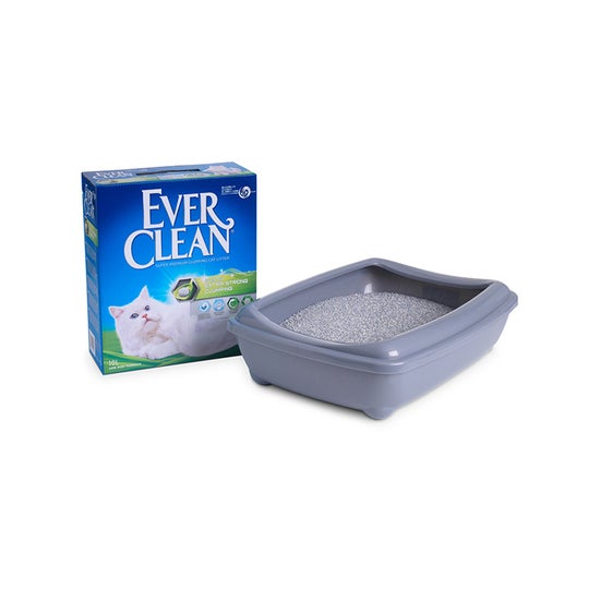 Ever Clean Super Premium Clumping Cat Litter Extra Strong Clumping Scented Product Image with Litter tray